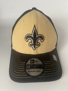 New Era New Orleans Saints 39THIRTY Hat M/L Black Gold NFL